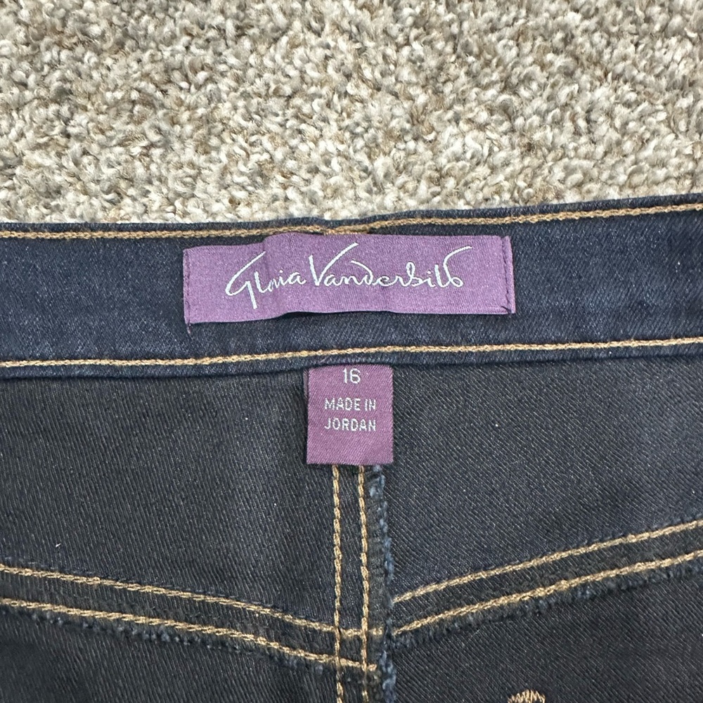 Gloria Vanderbilt 16 XL Jeans Navy Blue Stretch Slimming Amanda High Rise NWT - Picture 10 of 11